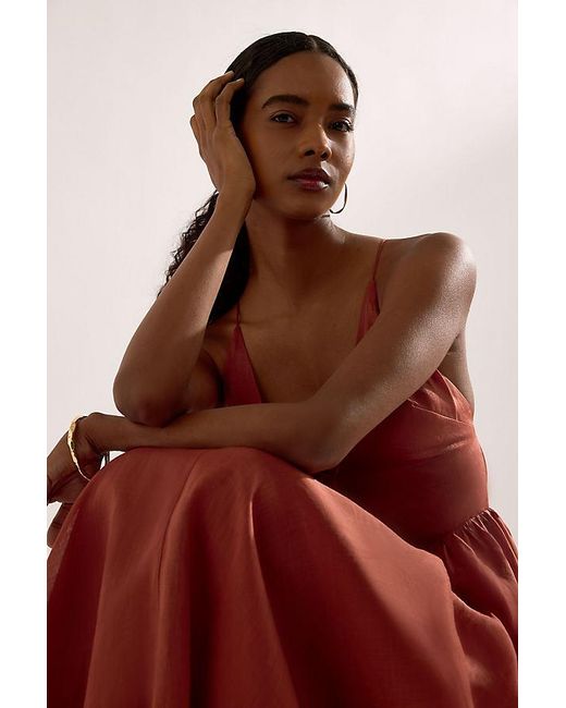 Bardot Red Arletha Halter Maxi Dress