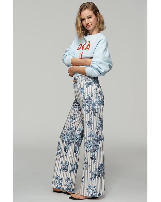 Maeve Gray The Colette High-Rise Wide-Leg Jeans By