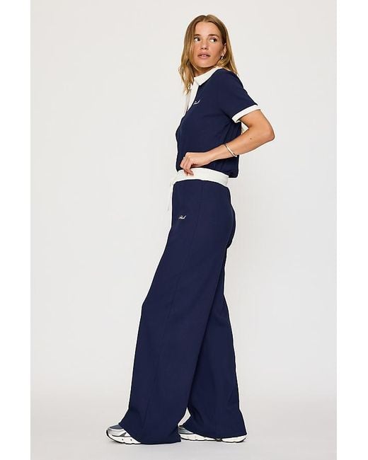 4th & Reckless Blue Azure Ribbed Jersey Trousers