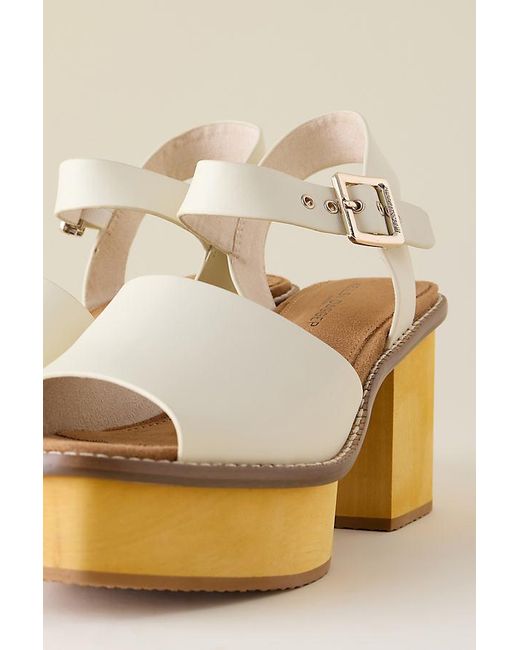 Kelsi Dagger Brooklyn Natural Groove Platform Sandals