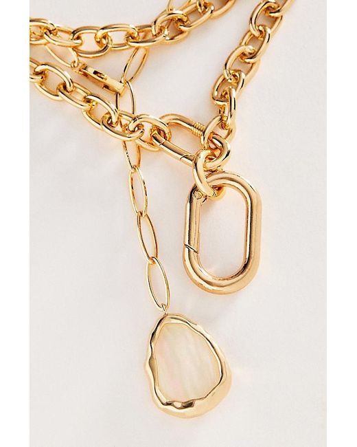By Anthropologie White Boho Layered Stack Necklaces, Set Of 2