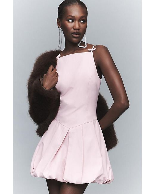 Astr White Tionna Bubble Mini Dress