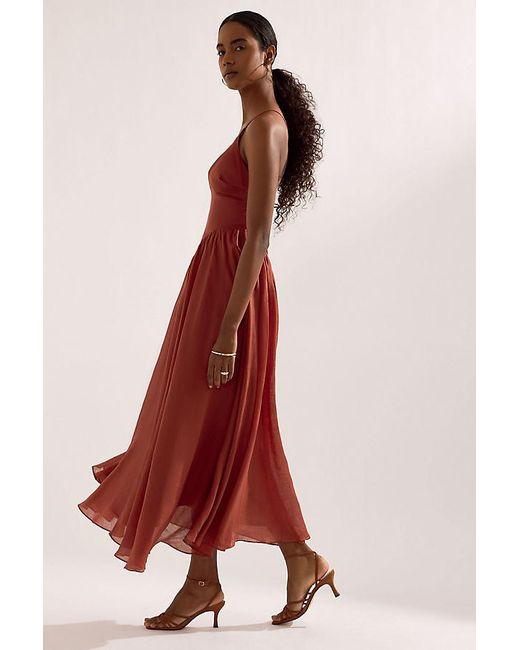 Bardot Red Arletha Halter Maxi Dress