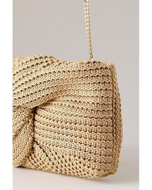Dolce Vita Natural Elowen Raffia Clutch Bag