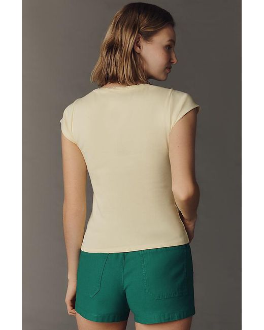 Maeve Green The Provence Cap-Sleeve T-Shirt