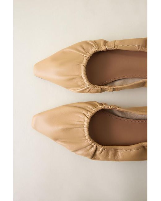 Flattered Natural Isa Leather Flats