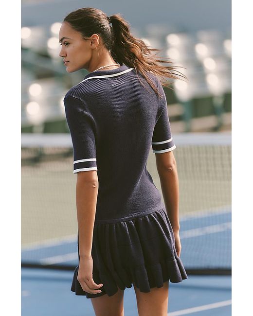 The Upside Gray Knit Polo Mini Dress