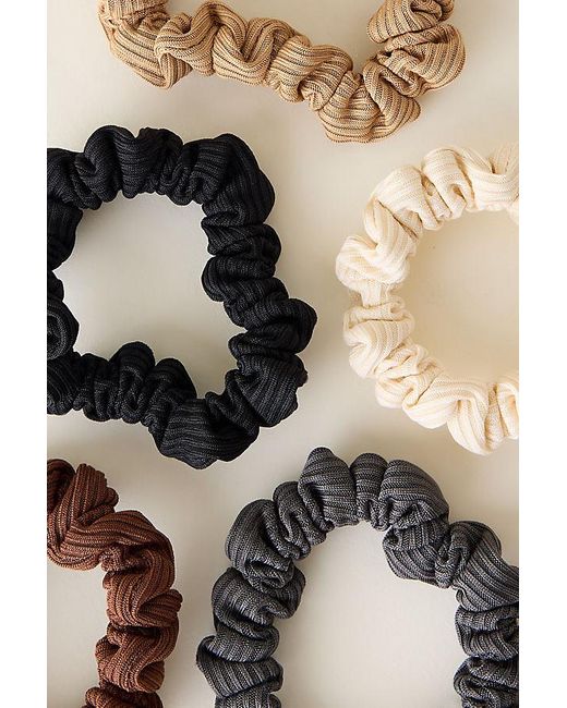 By Anthropologie Natural Ribbed Hair Ties, Set Of 5