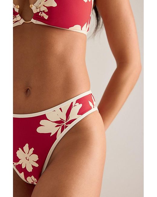 Seafolly Red High-Leg Bikini Bottoms
