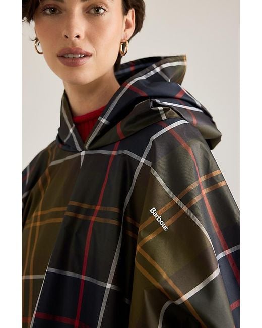 Barbour Blue Tartan Showerproof Poncho