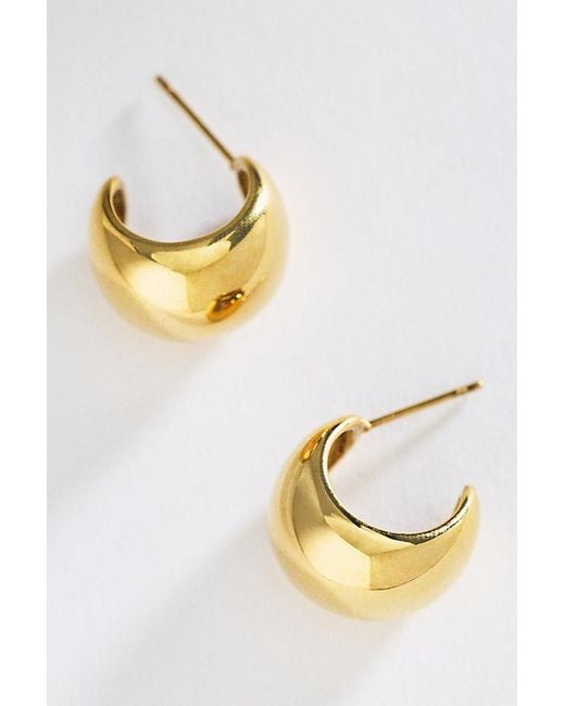 By Anthropologie Metallic Dome Water-Resistant Huggie Earrings