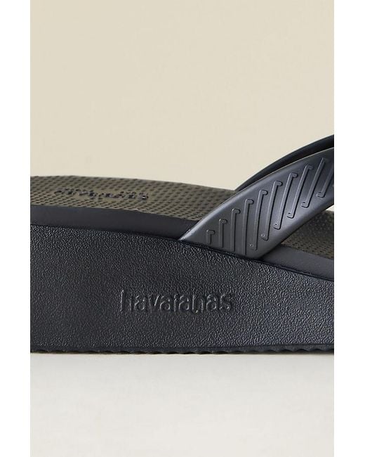 Havaianas Black High Platform Flip Flops