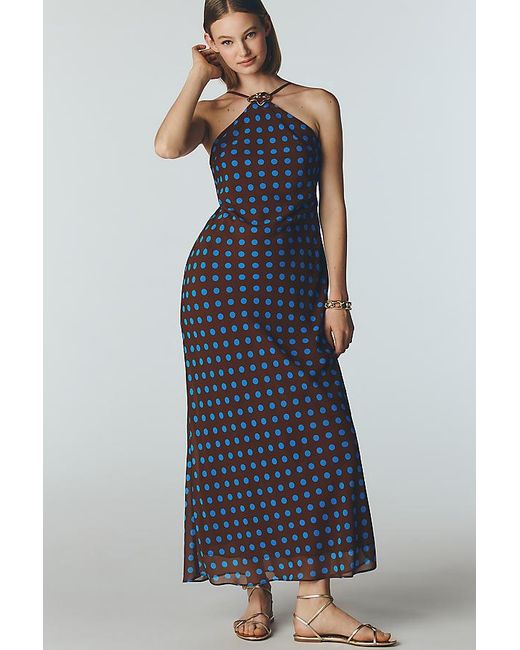By Anthropologie Multicolor Halter Hardware Maxi Dress