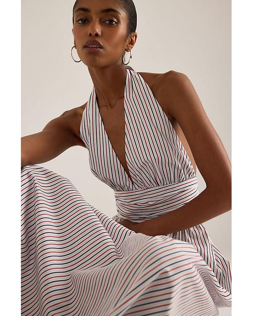 Faithfull The Brand Brown Lido Halter Maxi Dress