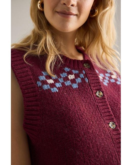 Damson Madder Red Sofie Wool Vest