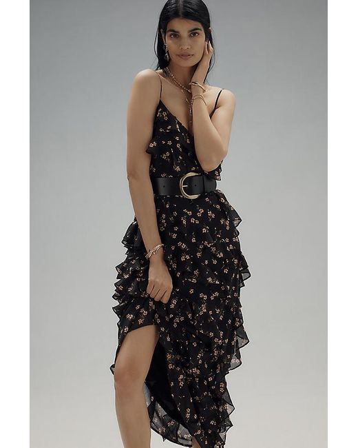 AFRM Multicolor Ilaria Sweetheart Ruched Mesh Maxi Dress