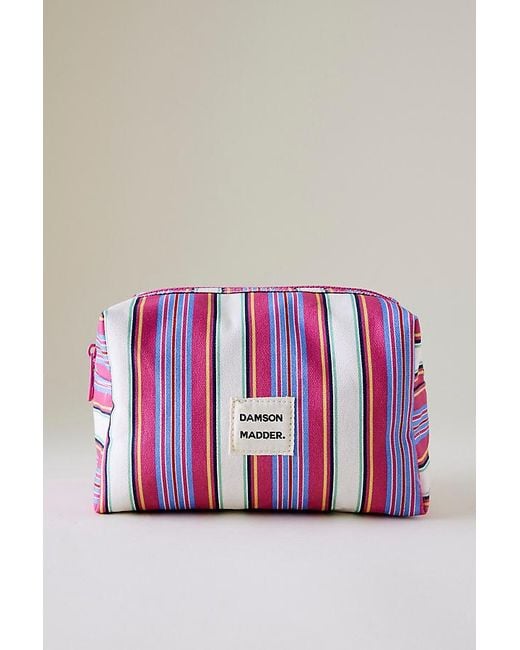 Damson Madder Pink Stripe Makeup Bag