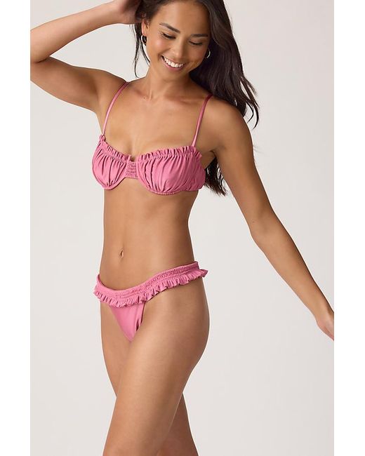 Faithfull The Brand Orange Alma Frill Bikini Bottoms