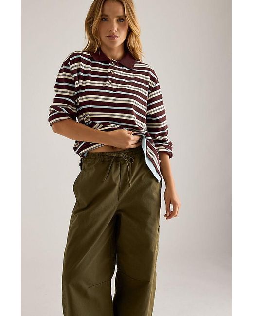 Damson Madder Natural Felix Twill Barrel Cargo Pants