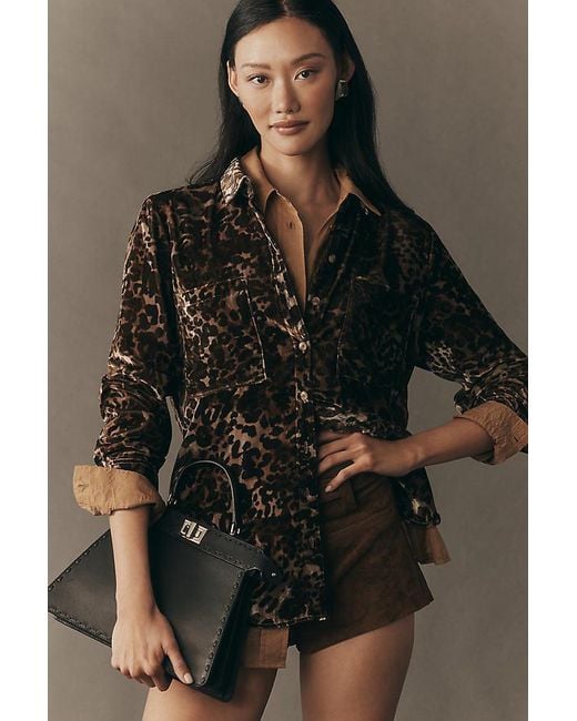 Pilcro Black The Hadley Relaxed Buttondown Shirt By Velvet Edition