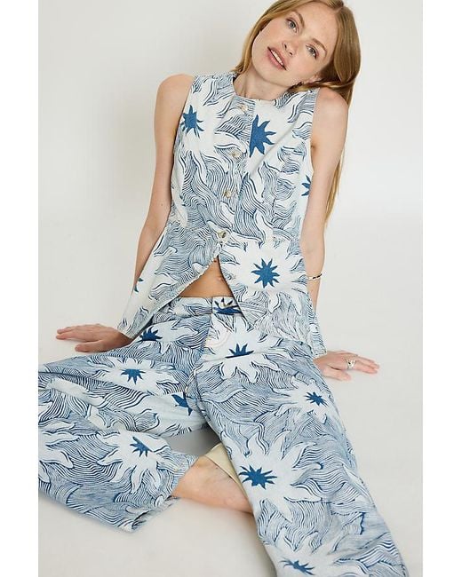 Never Fully Dressed Blue Soleil Straight-Leg Jeans