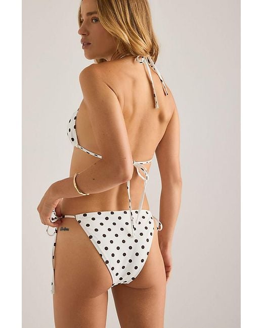 4th & Reckless Multicolor Emily Polka Dot Tie-Side Bikini Bottoms