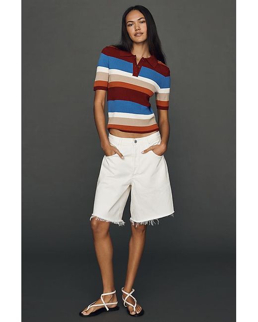 Maeve Multicolor Short-Sleeve Polo Jumper