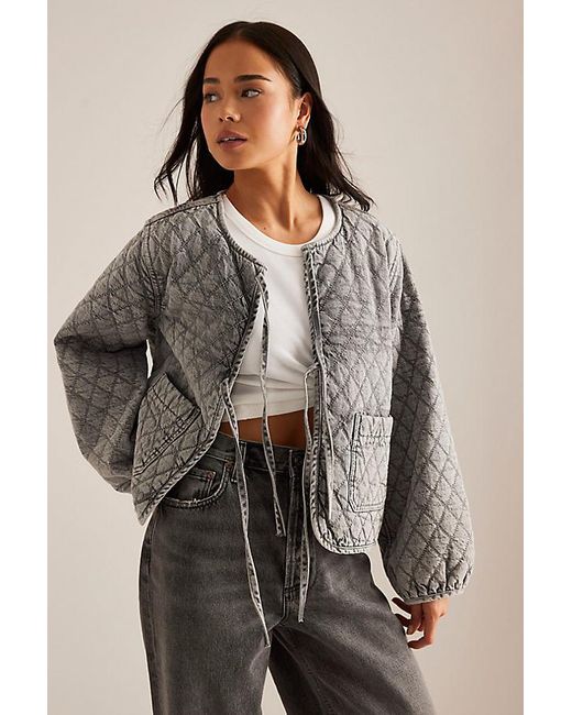 RYAN MOCHI JERSEY JACKET IN HEATHER GREY