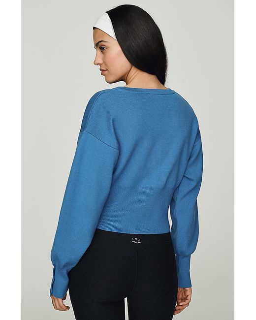 Daily Practice Blue Everyday Crew-Neck Cardigan