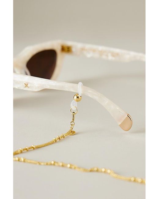Anthropologie Natural Jimmy Fairly Monterey Sunglasses Chain