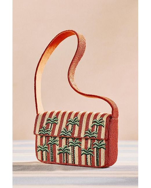 By Anthropologie Orange The Fiona Beaded Bag: Icon Edition