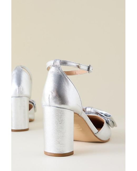 By Anthropologie Natural Bow Block Heels