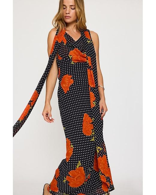 Never Fully Dressed Black Poppy Sophie Maxi Dress