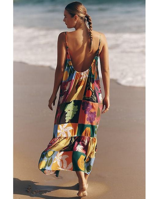 Celandine Multicolor The Malika Printed Gauze Maxi Dress By