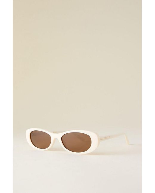 By Anthropologie Natural Slim Oval Sunglasses