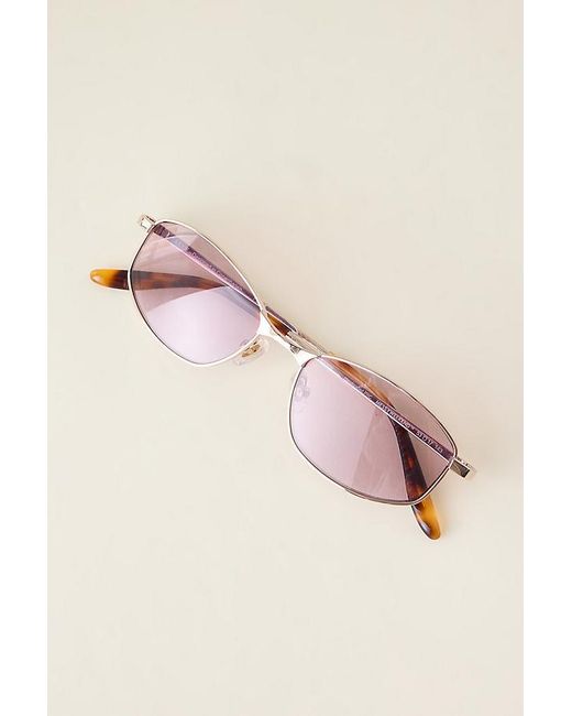 Messyweekend Natural Lexie Slim Metal Sunglasses