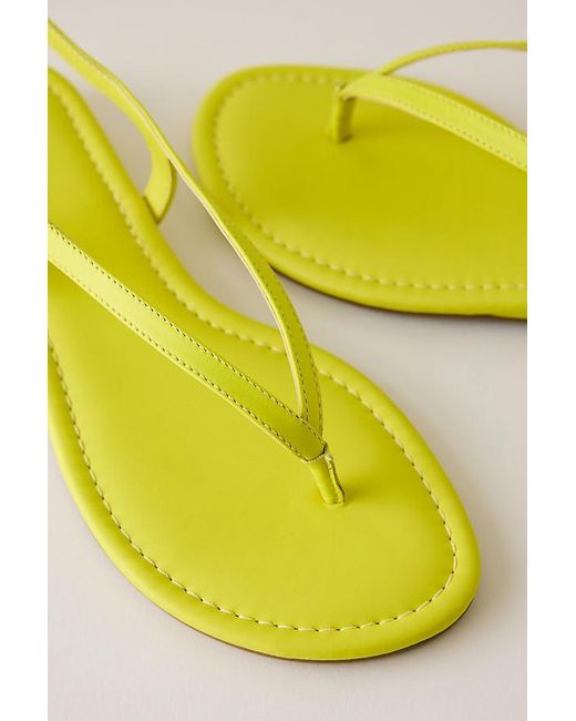 By Anthropologie Yellow Microwedge Thong Sandals