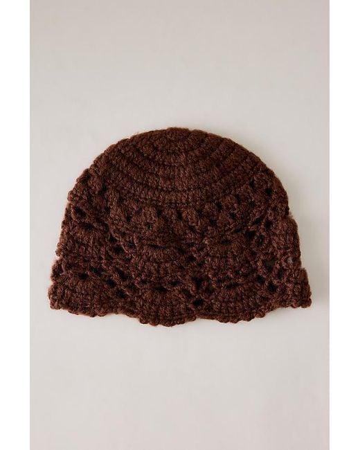 By Anthropologie Black Knitted Skull Cap