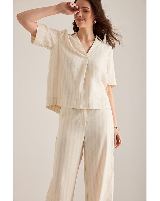 SELECTED Natural Marie V-Neck Blouse