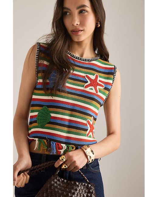 Helmstedt Brown Stella Crochet Vest