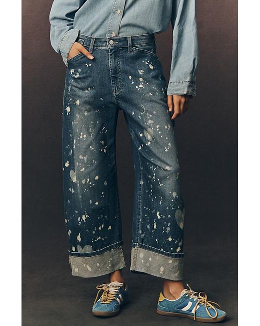 Pilcro Blue The Kayden Heart Barrel Carpenter Jeans By