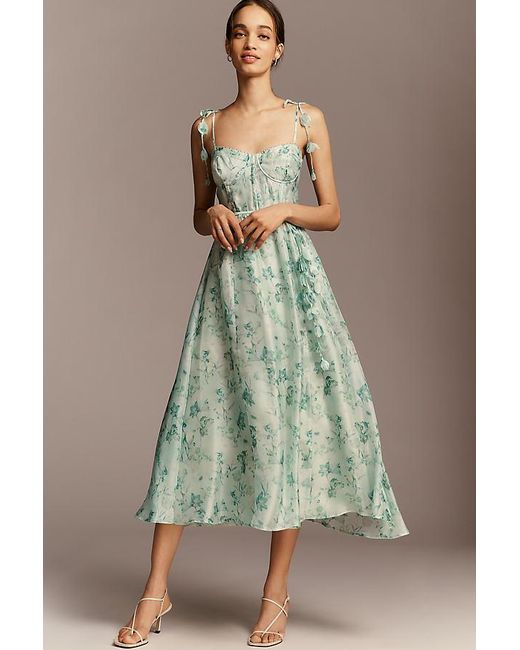 Astr Green Halcyon Midi Dress