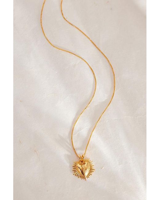 Rachel Jackson Natural Plated Electric Deco Heart Pendant Necklace