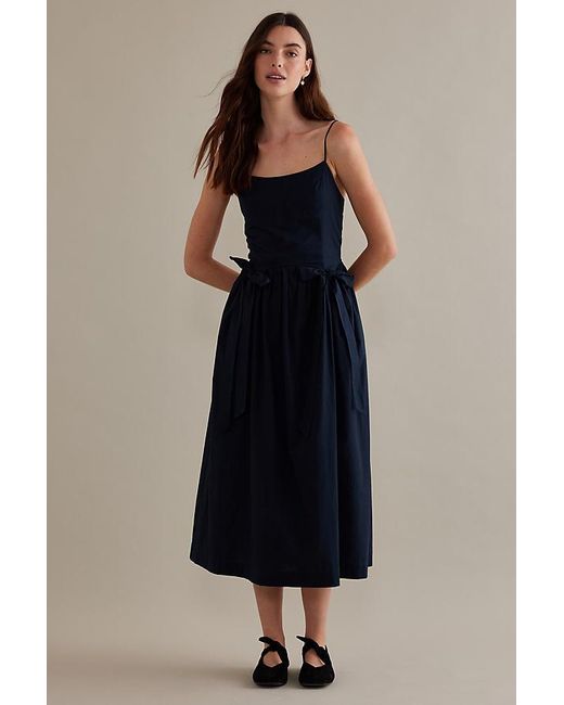 Damson Madder Blue Penelope Midi Apron Dress