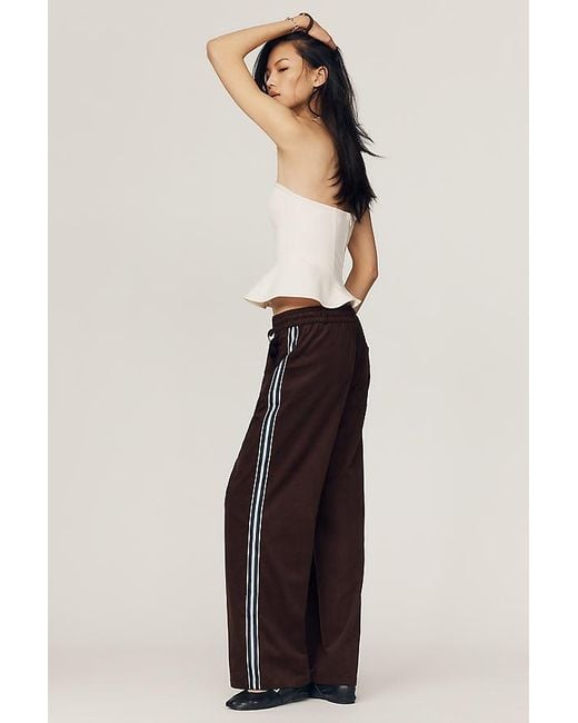Maeve Blue Brooklin Corduroy High-Rise Wide-Leg Trousers