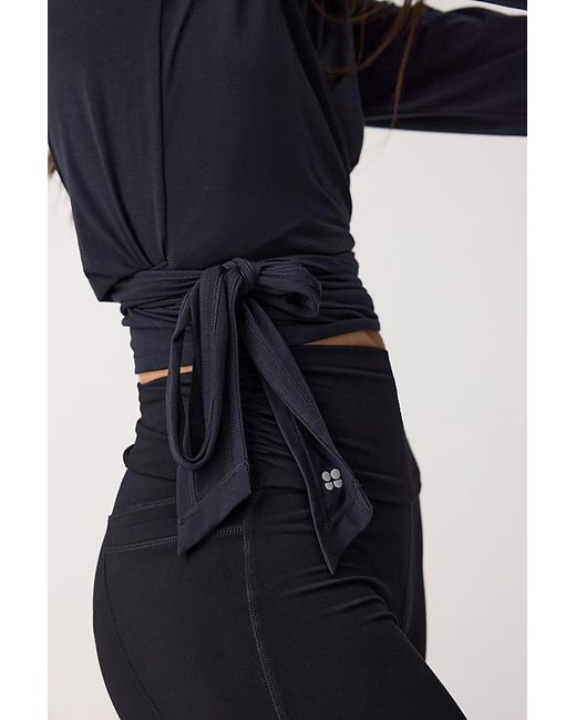 Anthropologie Blue Sweaty Betty Soft Flow Studio Long-Sleeve Top