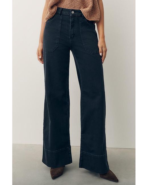 Pilcro Blue The Rylan High-Rise Flare Jeans By