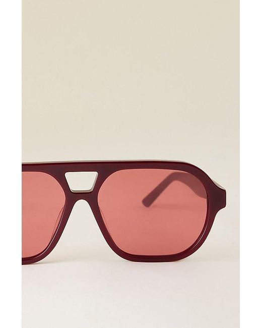 By Anthropologie Pink Classic Aviator Sunglasses