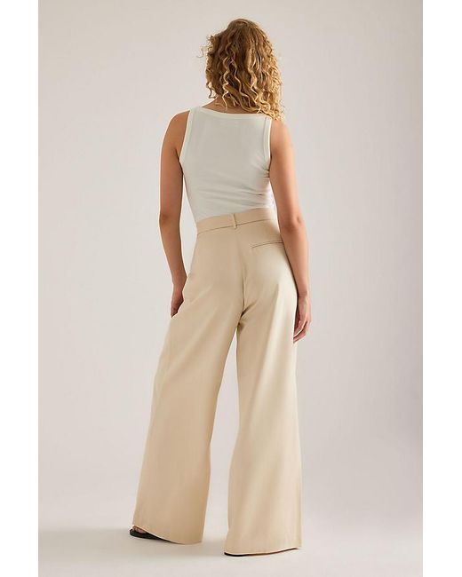 Odd Muse Natural Cotton Mix Wide-Leg Trousers