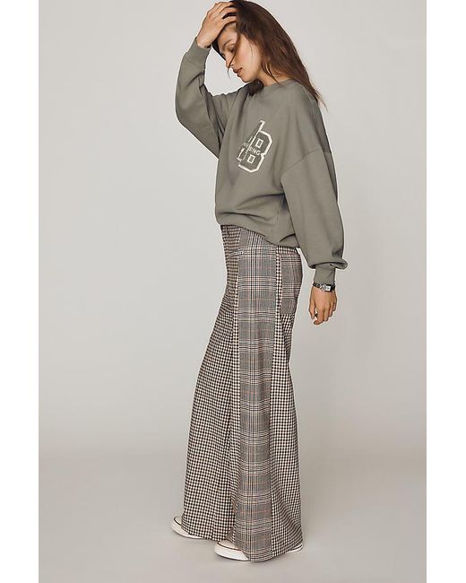 Maeve Multicolor Checked Wide-Leg Trousers